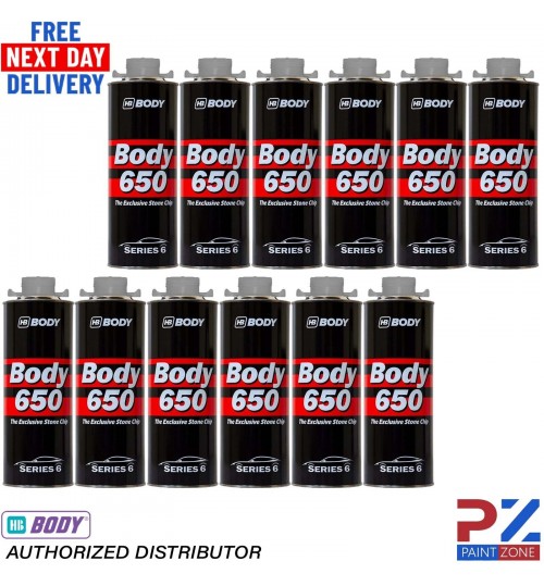 12x HB BODY 650 STONE CHIP GREY 1KG SCREW TOP CAN SERIES 6